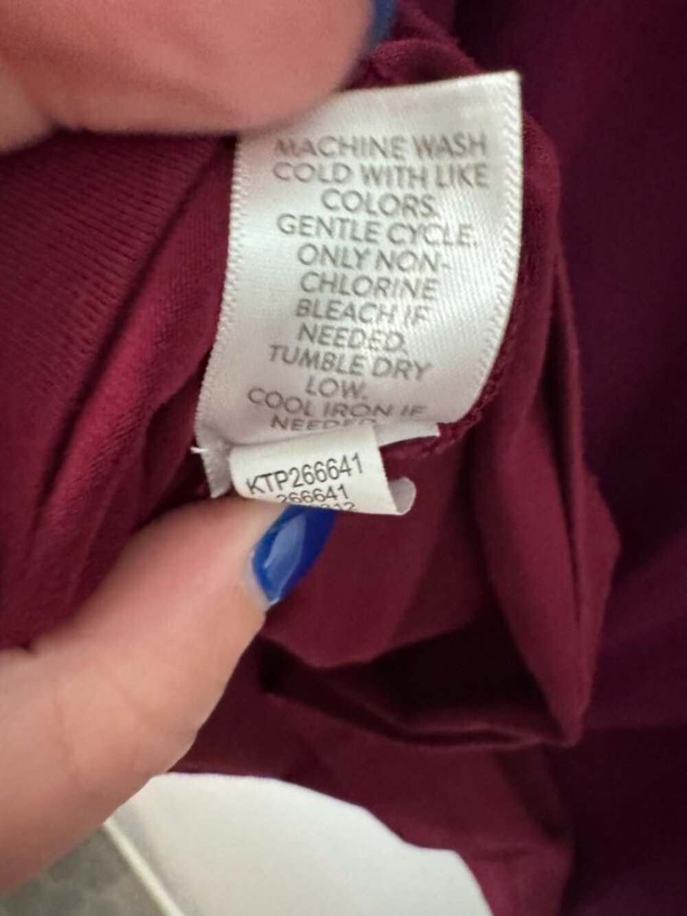 J.Jill Luxe Supima Pleat Back Tee Large Burgundy V Neck Short Sleeve Top - Picture 5 of 5